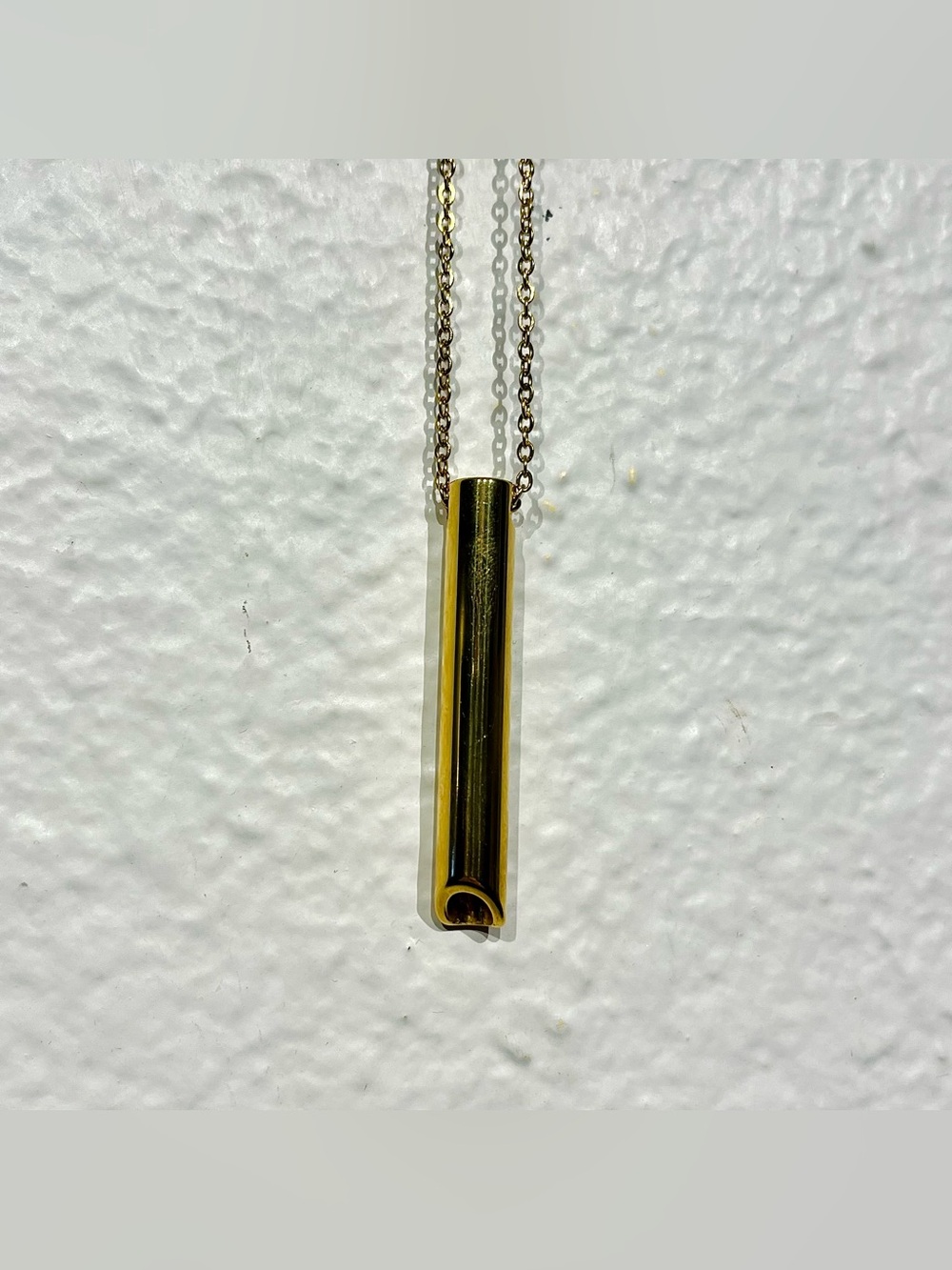 Minimalist Gold Bar Pendant Necklace